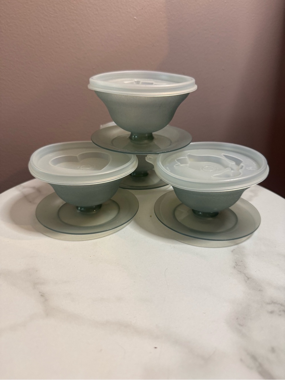 Tupperware Pudding Bowls Set of 4